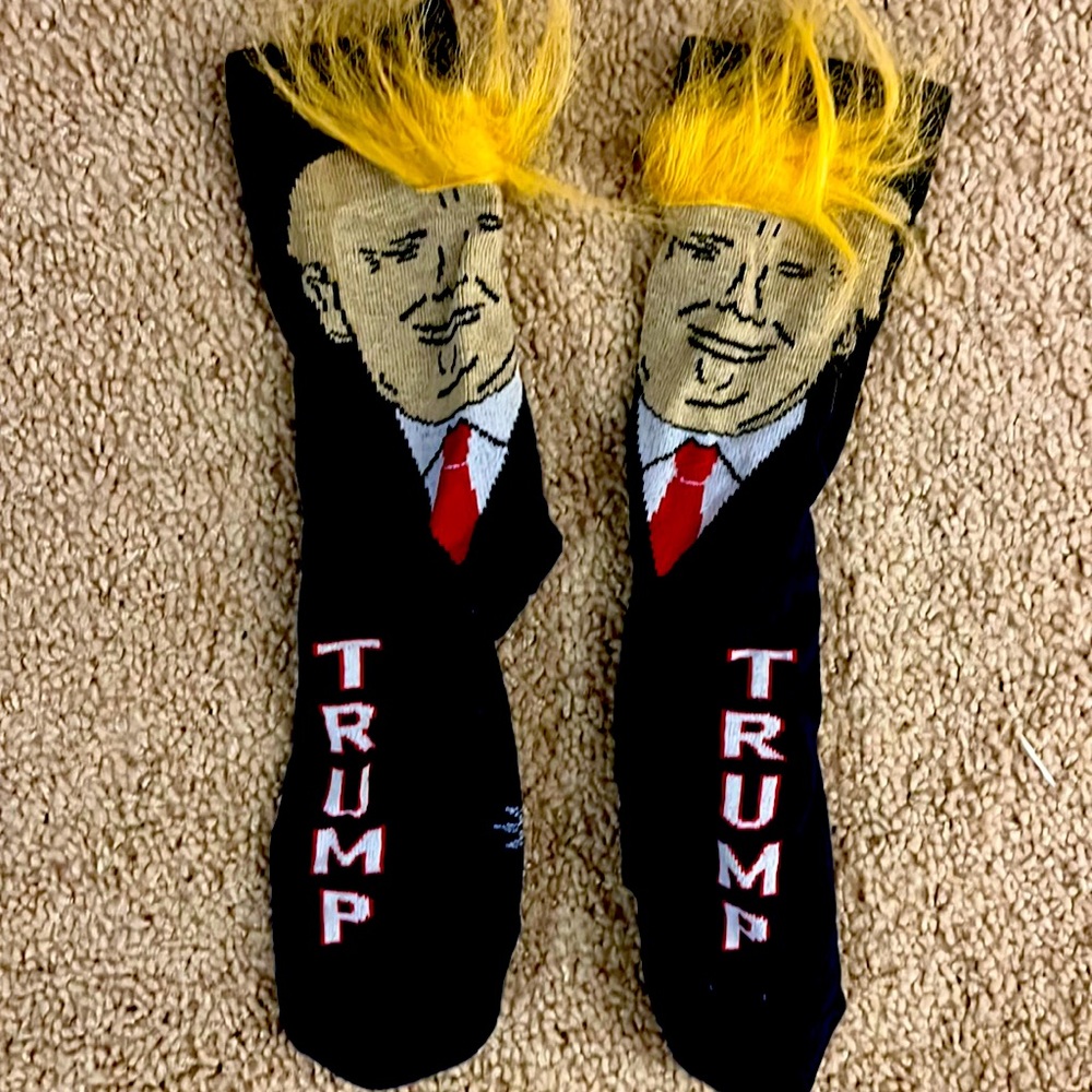 Donald Trump Socks with Hair